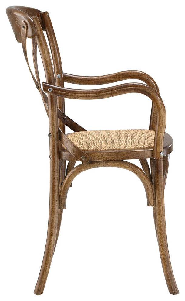 Walnut Gear Dining Armchair Set of 4