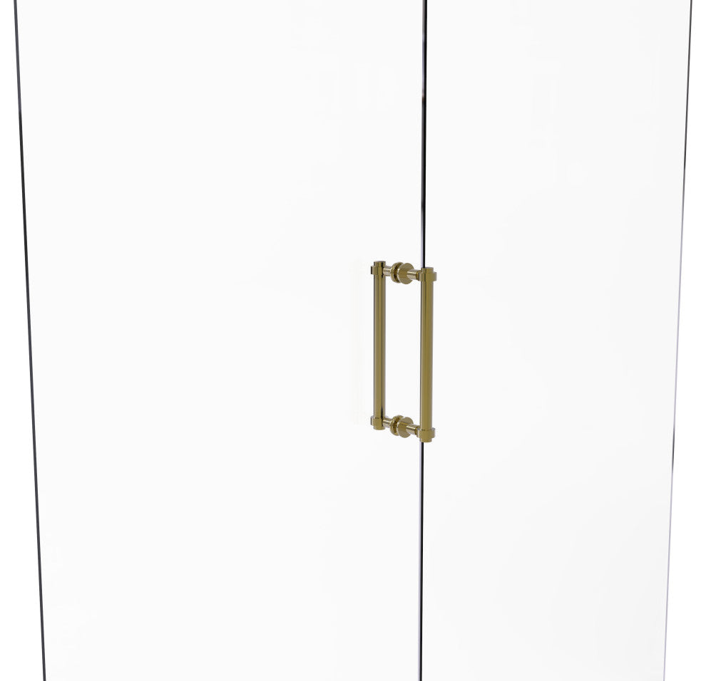 Contemporary 12" Back to Back Shower Door Pull, Venetian Bronze
