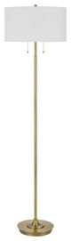 Benzara BM272214 64" Metal Floor Lamp With Pull Chain Switch, Brass
