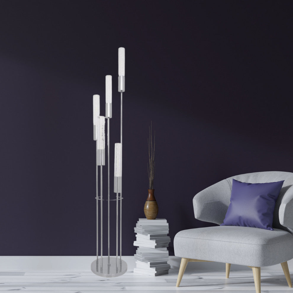Sparkling Acrylic 5 LED Light Floor Lamp