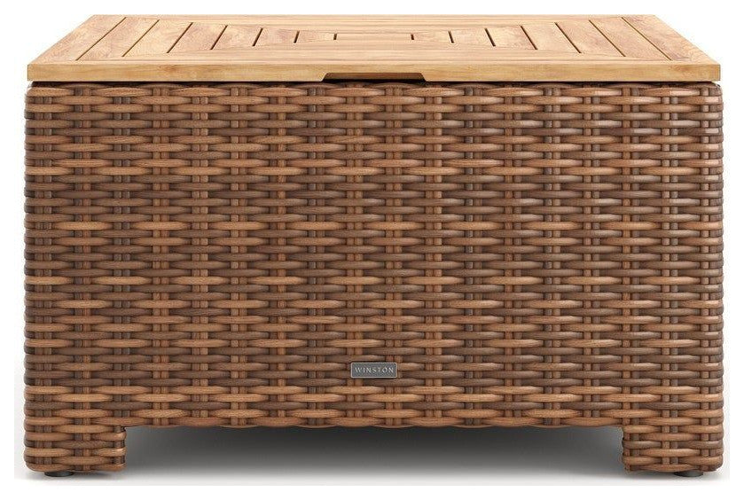 Nico 36" Square Chat Table/Corner, Natural Teak