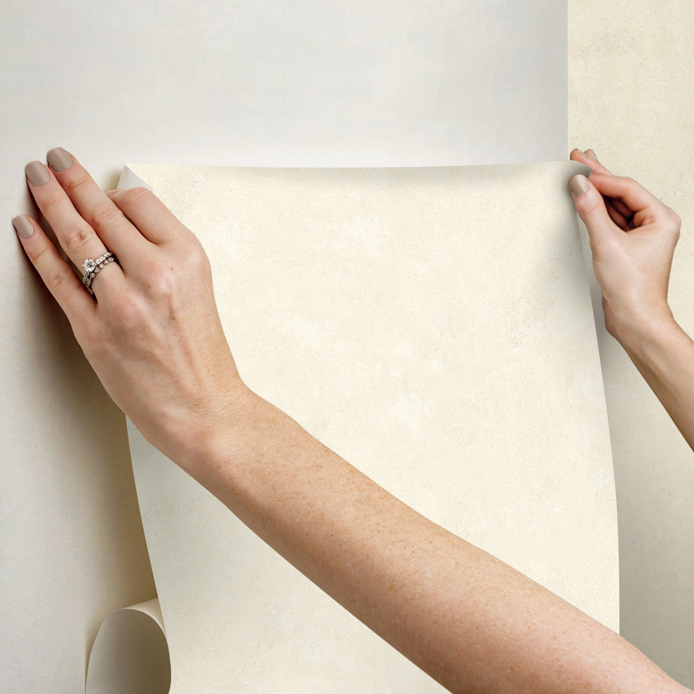 Mr. Kate Daphne Cream Limewash Peel and Stick Wallpaper