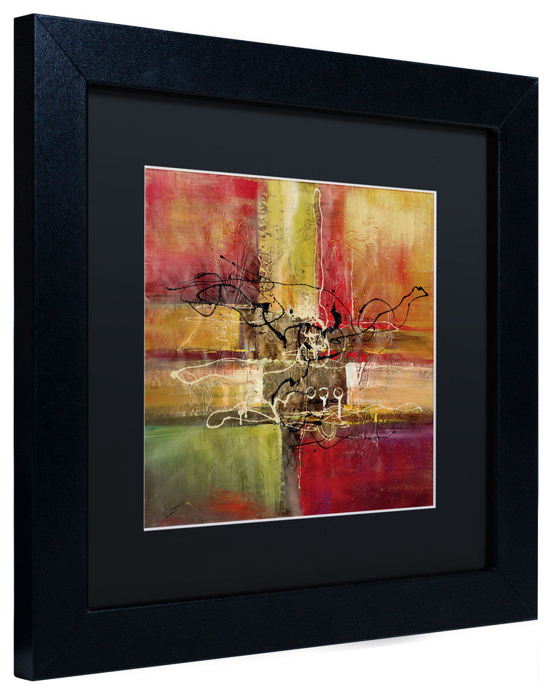 'Round and Round' Matted Framed Canvas Art by Ricardo Tapia