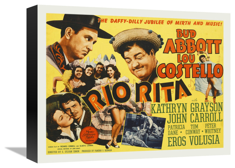 "Abbott & Costello - Rio Rita" Canvas Giclee by Hollywood Photo Archive, 16"x13"