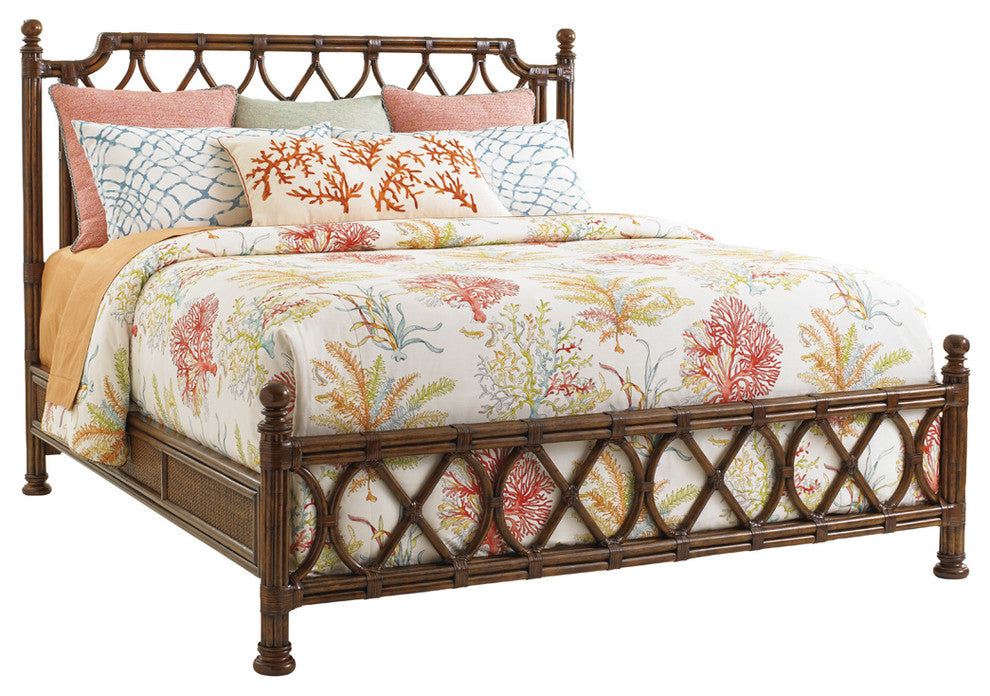 Island Breeze Rattan Headboard 6/6 King