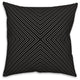 Black Modern Geo  18x18 Throw Pillow