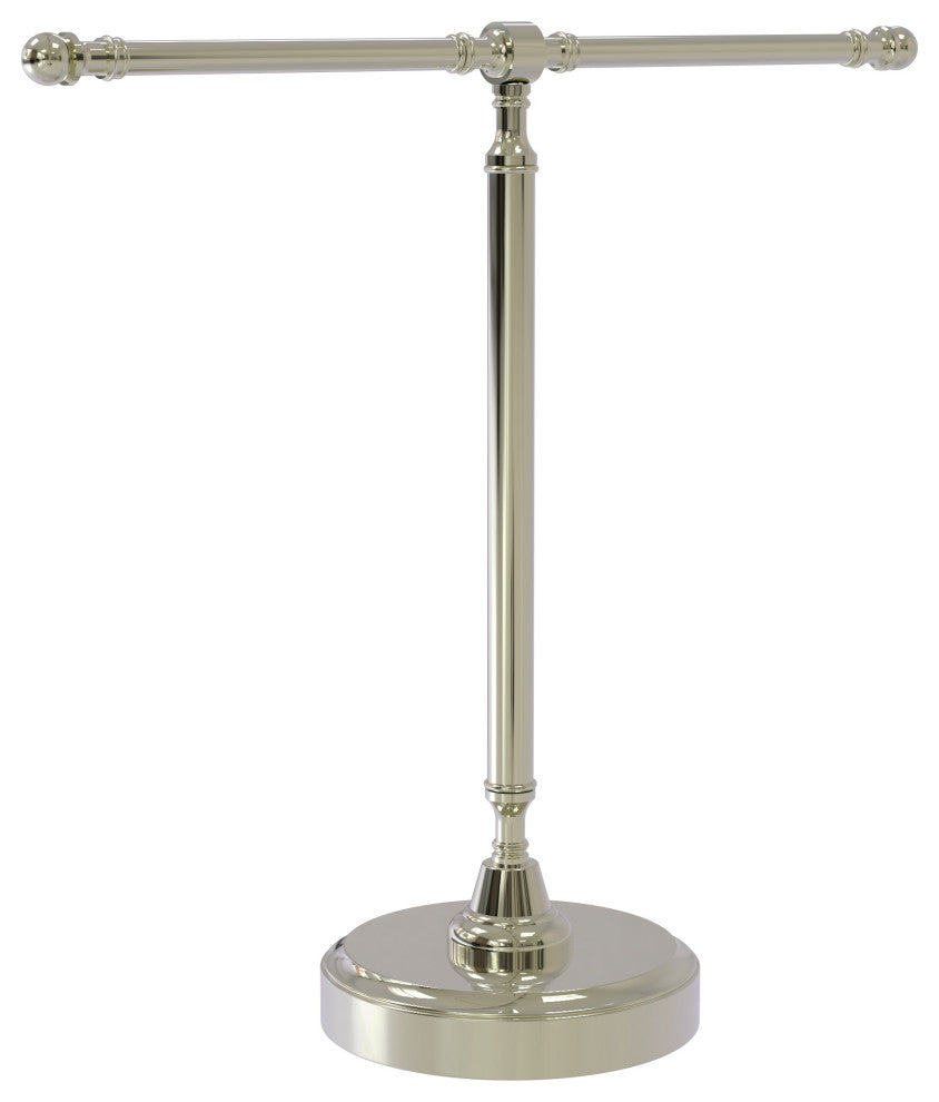 Vanity Top 2 Arm Guest Towel Holder, Polished Nickel