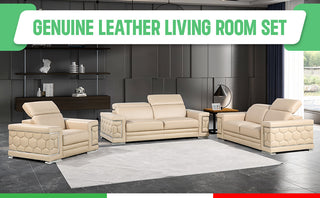 Oliver Genuine Loveseat, Beige