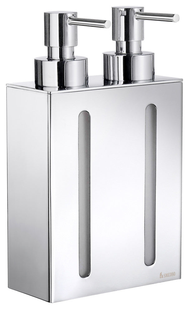 Outline Soap Dispenser 2 Containers Chrome