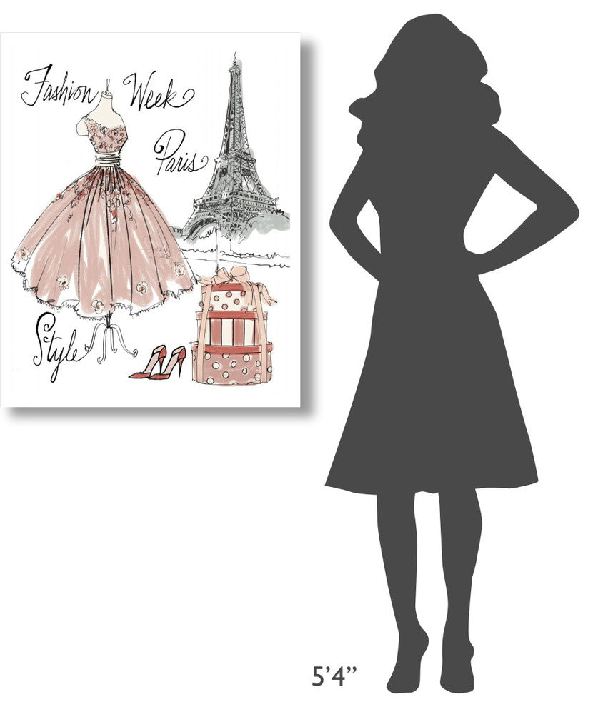 "Fashion Week III on White" Digital Paper Print by Anne Tavoletti, 30"x37"