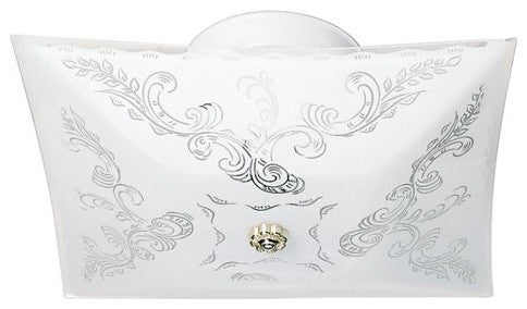 Nuvo 2-Light Incandescent Close-to-Ceiling Light Fixture, White