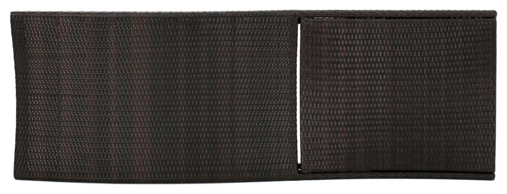 GDF Studio 3-Piece Brown Wicker Adjustable Chaise Lounge Set