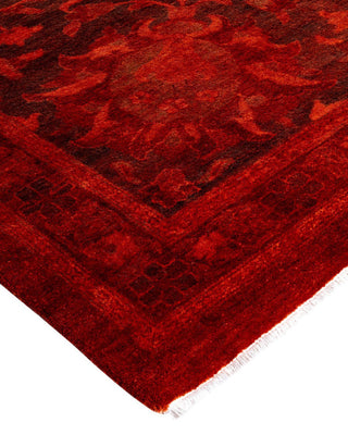 Overdyed, One-of-a-Kind Hand-Knotted Area Rug Red, 11'10"x17'10"