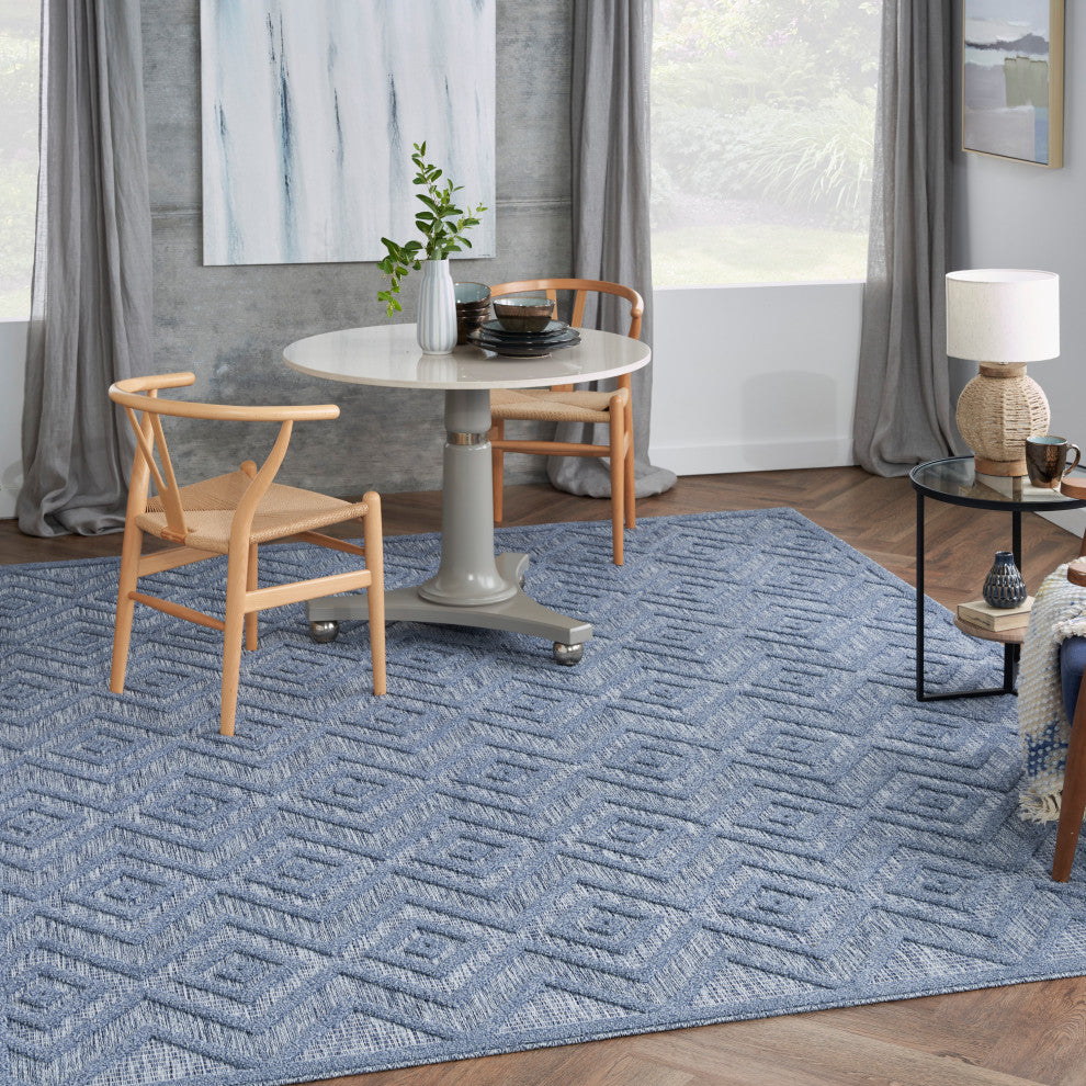 Nourison Versatile 8' x 10' Denim Blue Modern Area Rug