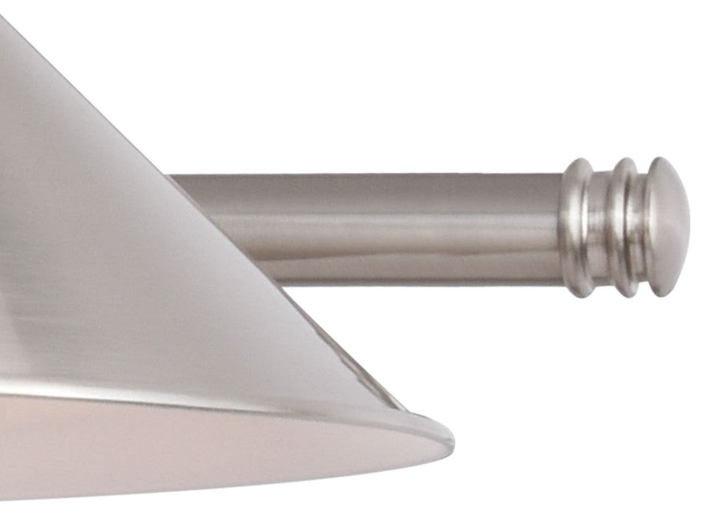 Akron 4 Light Vanity Satin Nickel and Matte White