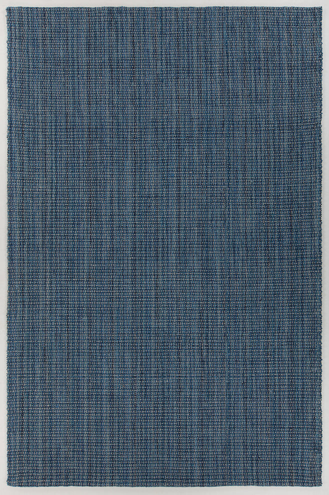 Ziva Handwoven Contemporary Rug, Blue/Gray/Black, Rectangular 9'x13'