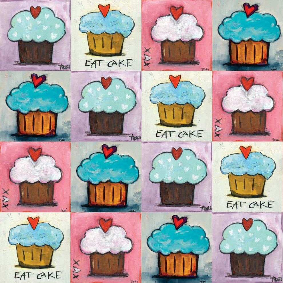 "Cupcake Collage" Painting Print on Canvas by Tori Campisi