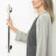 Coronado Oval Designer Shower Grab Bar, Satin, 48"