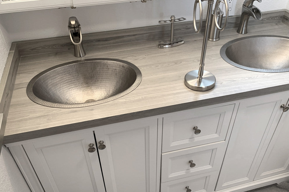Premier Copper LO19FEN 19" Oval Bathroom Sink in Electroless Nickel