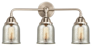 Small Bell Bath Vanity Light, Brushed Satin Nickel, Silver Plated Mercury