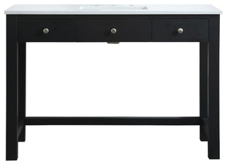 48" ADA Compliant Bathroom Vanity, Black