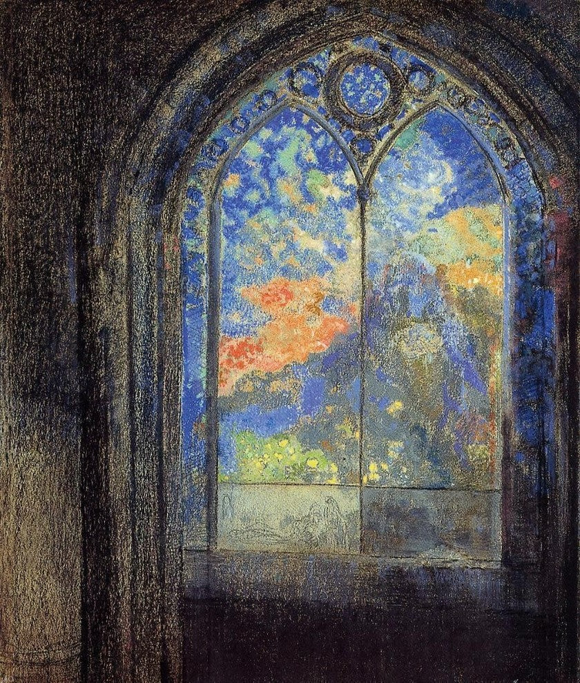 Odilon Redon Stained Glass Window Wall Decal