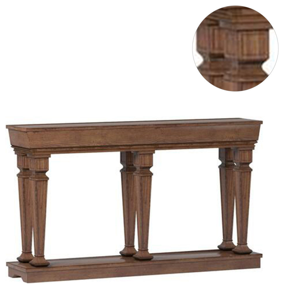 72 Inch Rectangular Console Table, Oak
