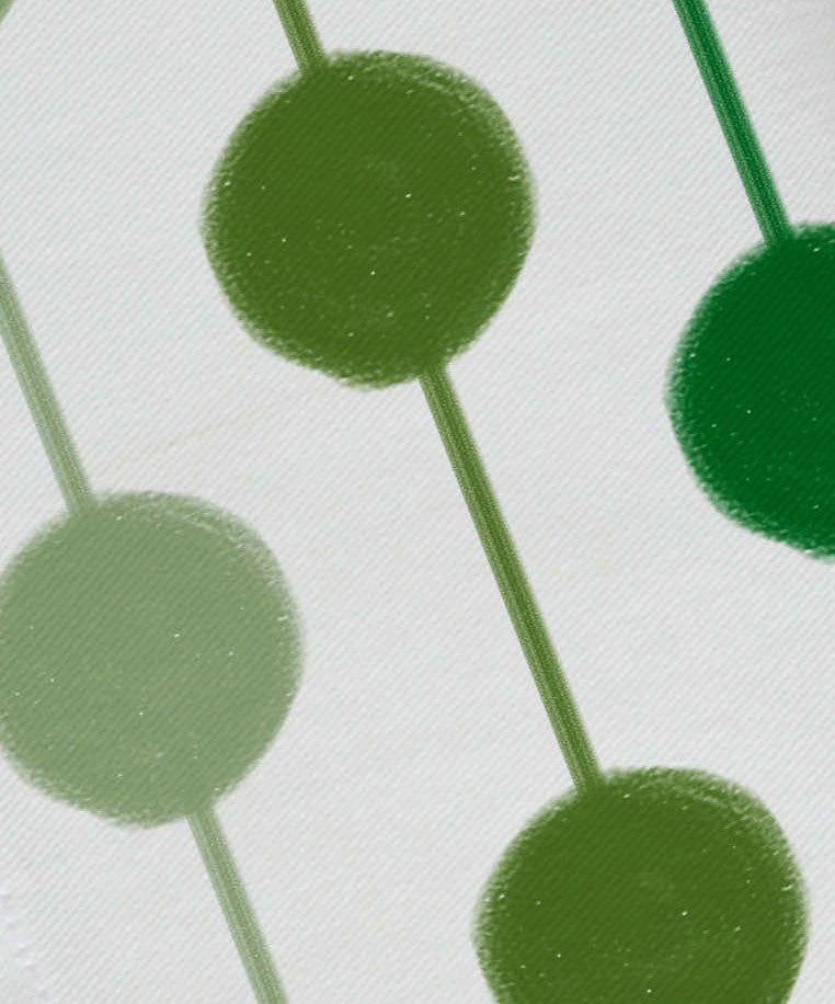 Brady Beads, Stripe Print Napkin, Set of 4, Green