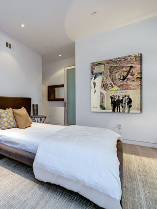 "Sidewalk Sideshow" Painting Print on Canvas by Thornton Utz