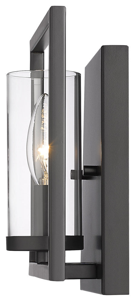 Marco 1 Light Wall Sconce Matte Black