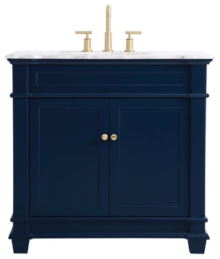 Weston Single Bathroom Vanity Set, Blue, 36