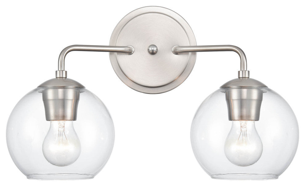 2 Light 16" Brushed Nickel Vanity Light