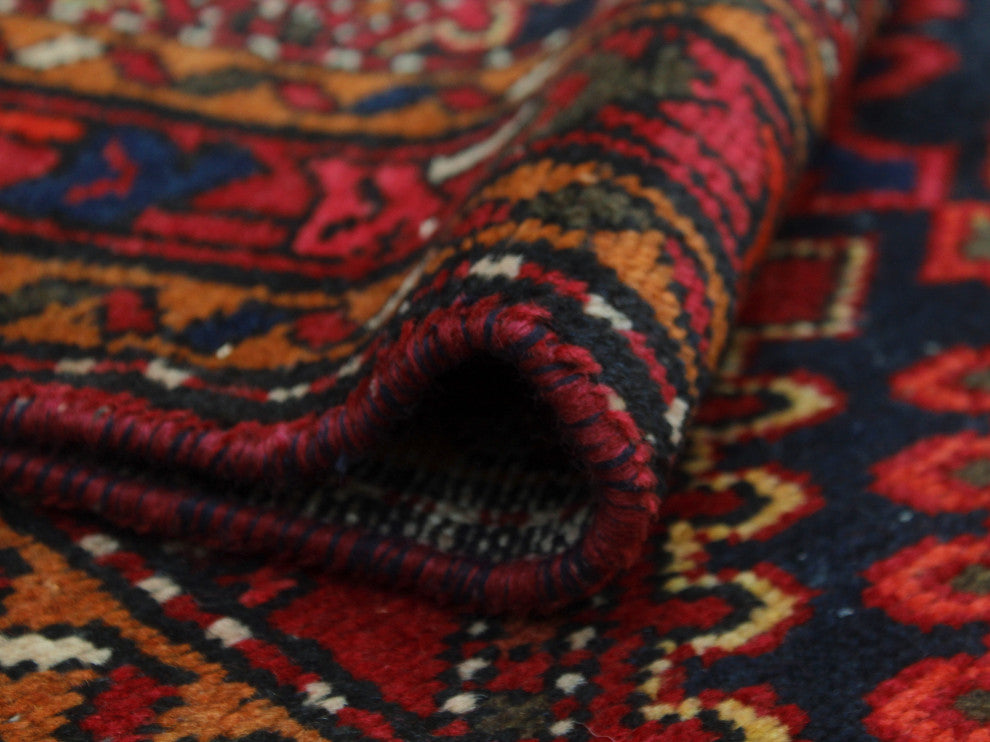 Fine Vintage Distressed Andrick Red Rug