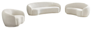 Hyde Boucle Fabric Upholstered, Cream, Sofa