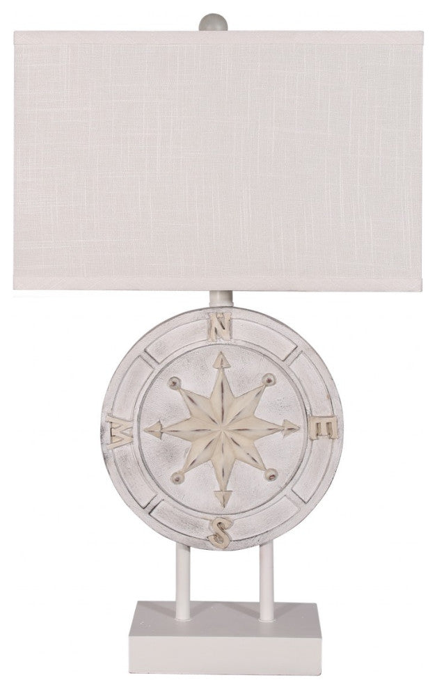 Set off 2 Beige Nautical Compass Table Lamps