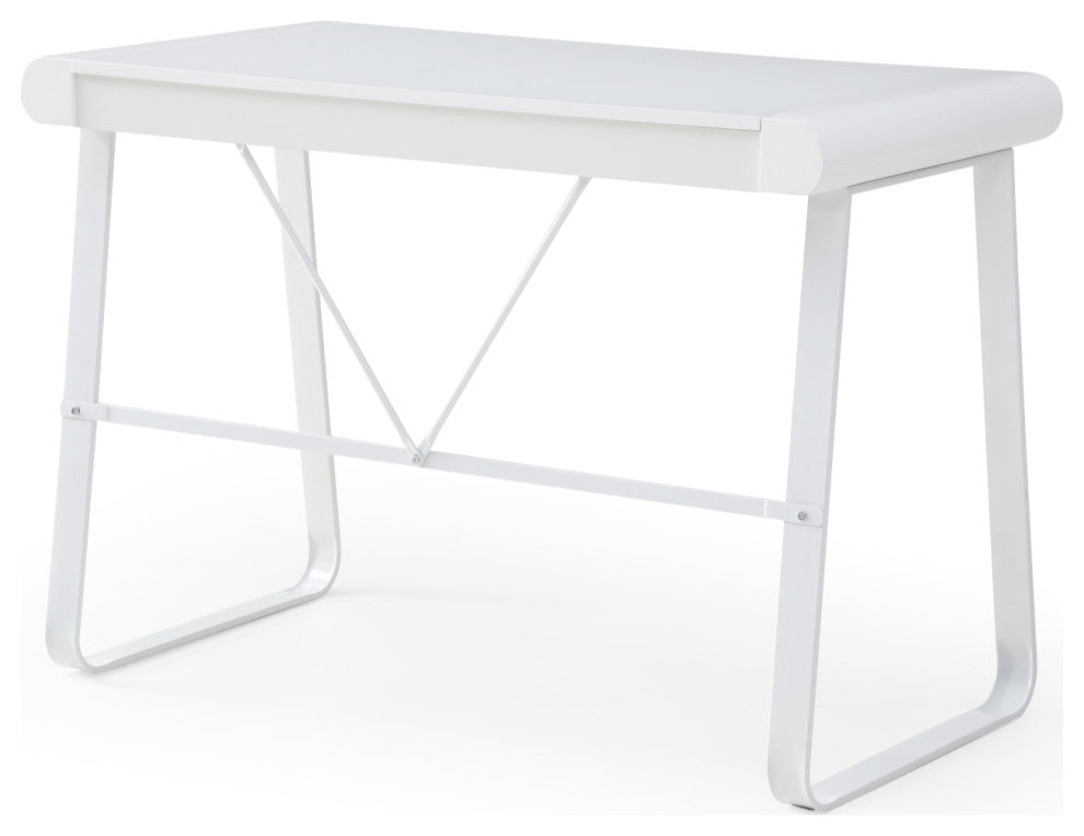 Loft Lyfe Nila Desk, 2 Storage Drawers, White 43.3Lx21.6Wx30H