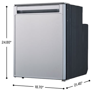 Equator 2.8cu.ft. Brushed Stainless 12V/DC RV Built-in Refrigerator w/Compressor