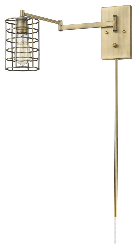 Industrial Gold Metal Wall Sconce