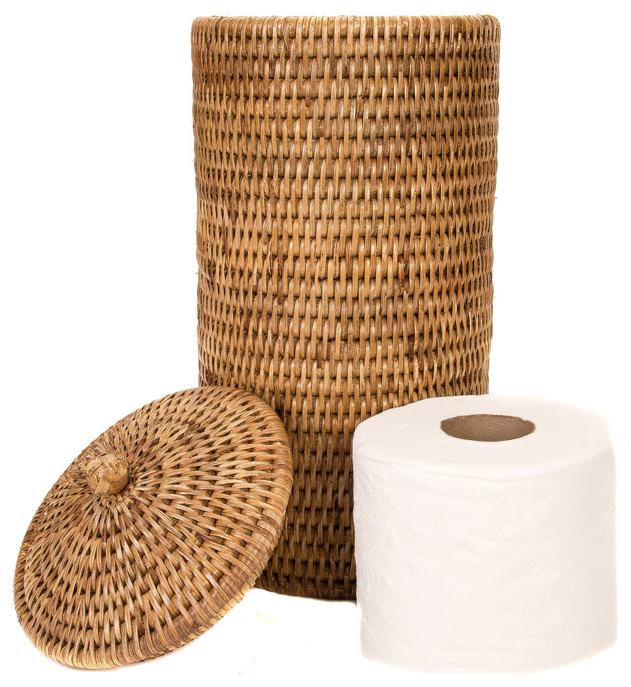 Artifacts Rattan™ Double Toilet Roll Holder, Honey Brown
