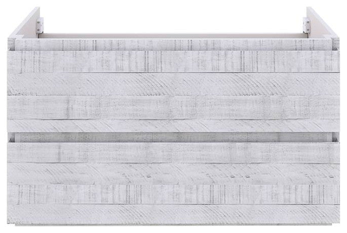 Fresca Formosa Modern 59" Rustic White Wall Hung Bathroom Cabinet
