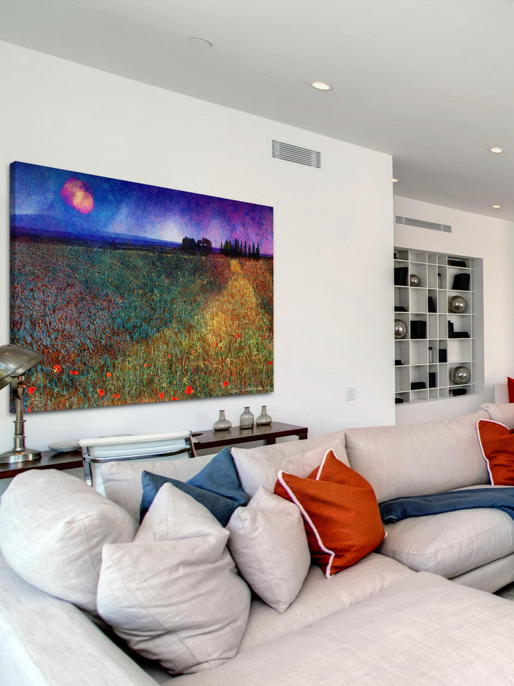 "Wheat Field and Trees" Painting Print on Canvas by Chris Vest