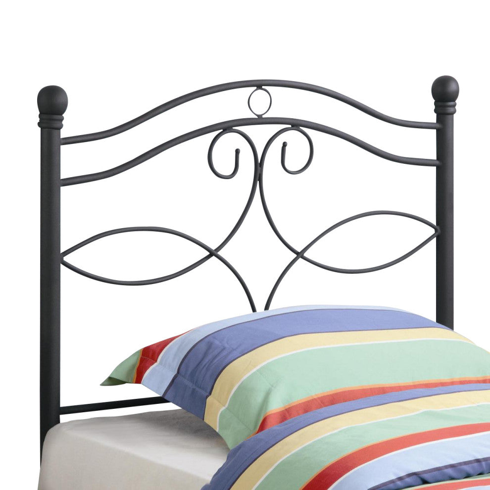 Coaster Youth Twin Headboard Only in Dark Matte Metal
