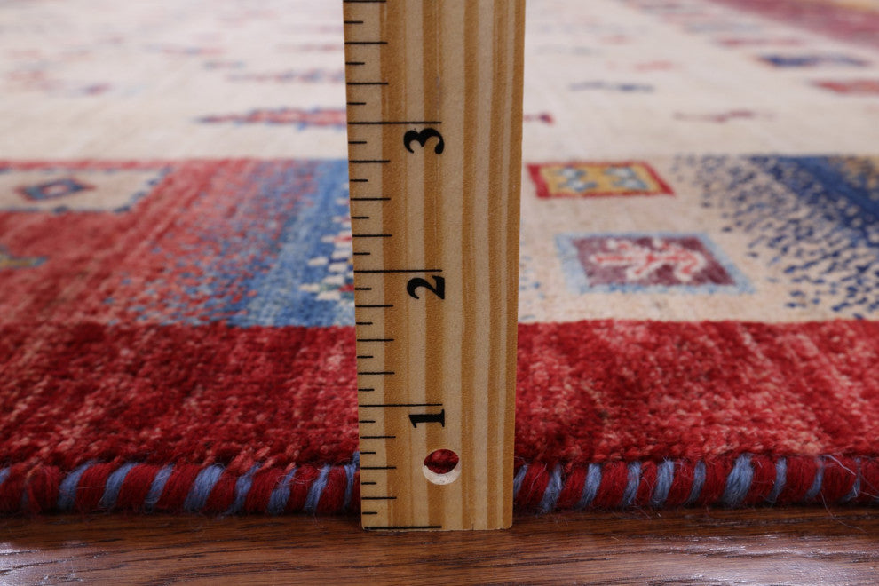 5' 0" X 6' 7" Tribal Persian Gabbeh Hand Knotted Wool Rug Q8175
