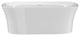 Oval Freestanding Acrylic Soaking Bathtub, Glossy White, 62"x30"