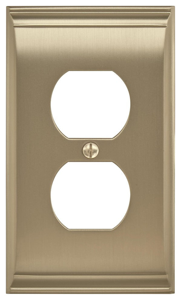 Amerock 2 Plug Wall Plate, Golden Champagne