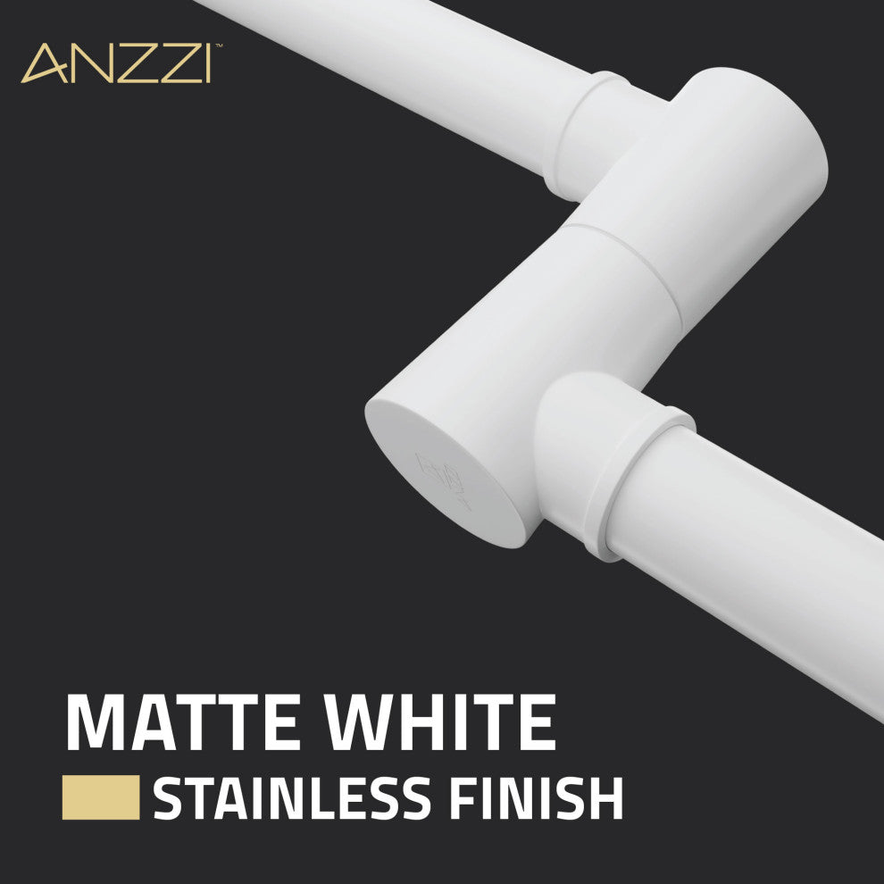 Marca 360-Degree 24" Wall Mounted Pot Filler With Dual Swivel, Matte White
