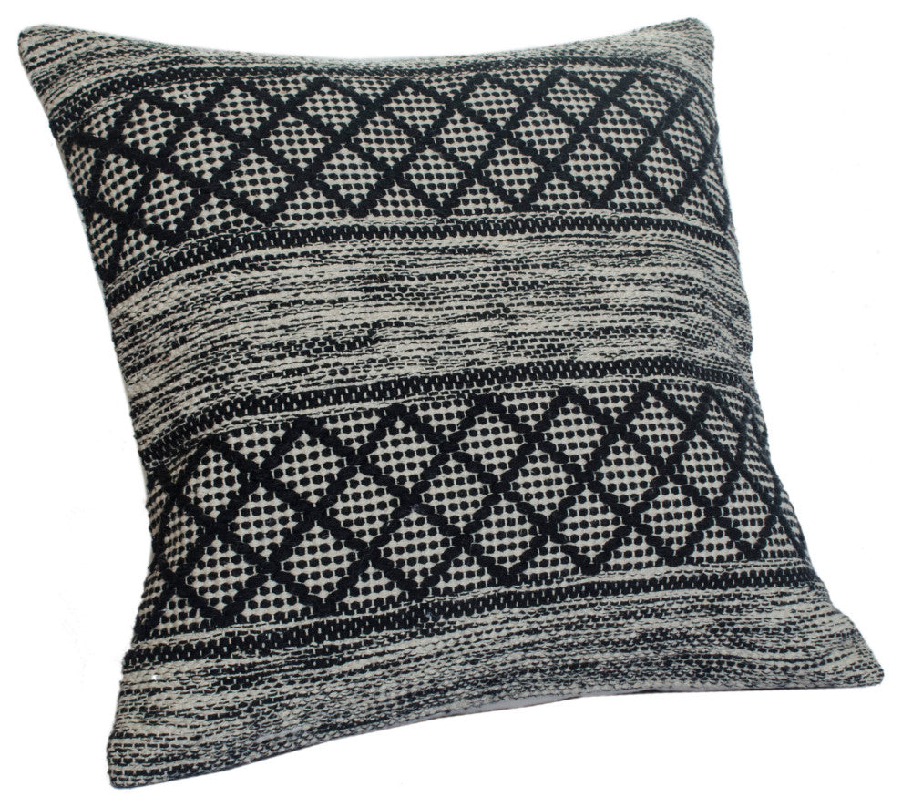 Farmhouse Diamond Geometric Throw Pillow