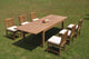 7-Piece Outdoor Teak Dining Set: 122" Rectangle Table, 6 Devon Armless Chairs