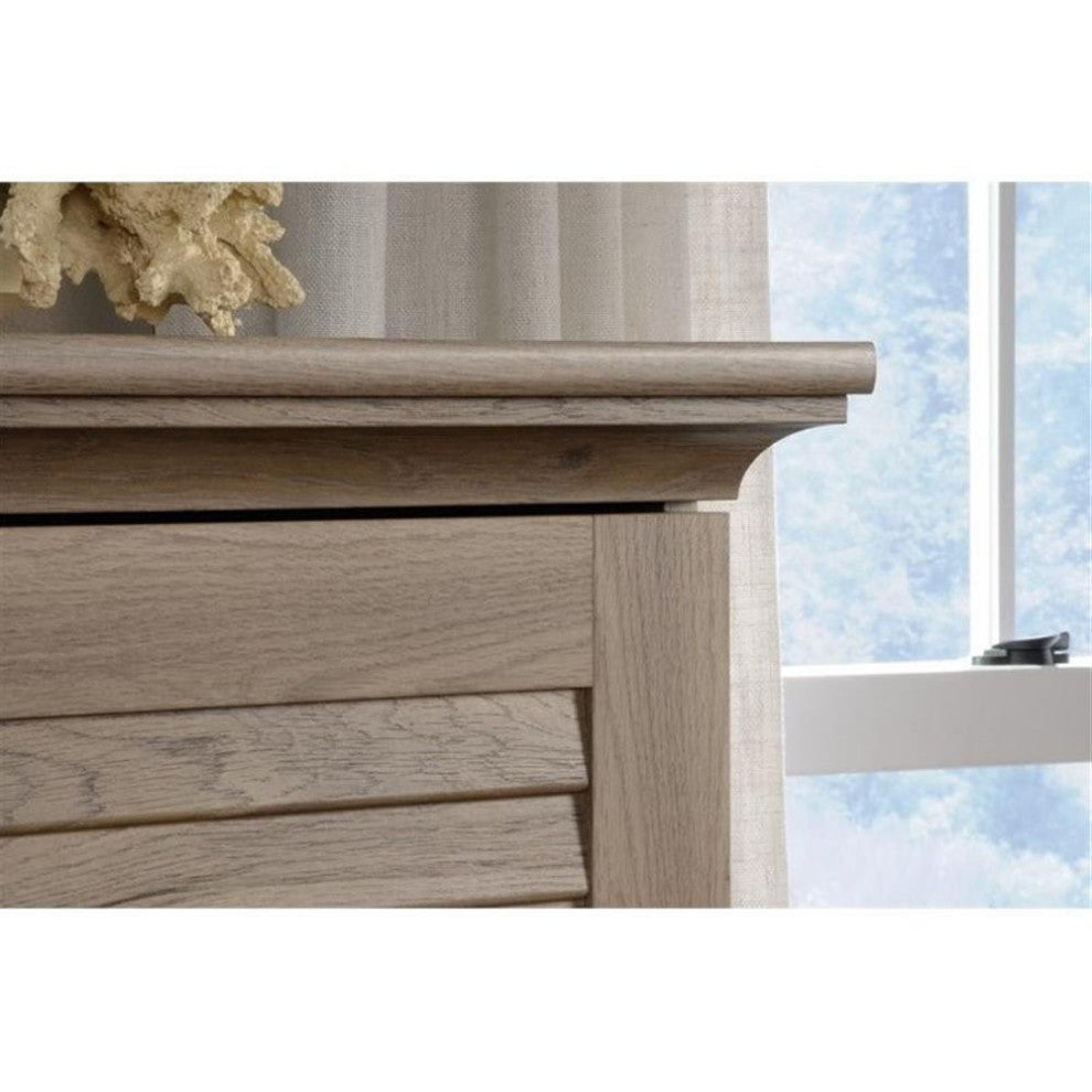 Sauder Harbor View Engineered Wood Storage Cabinet in Salt Oak Finish