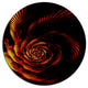 Fiery Rose Fractal Flower Of Passion, Flower Round Wall Art, 38"